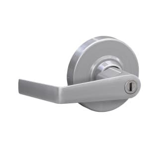 Schlage ALX40SAT626 Satin Chrome Saturn Privacy Door Lever Set with Round  Rose from the ALX Series 