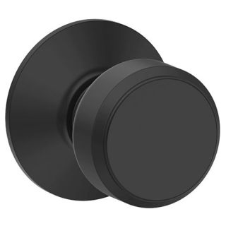 Schlage F10-BWE-CEN Bowery Passage Door Knob Set with Decorative Century Trim - Matte Black