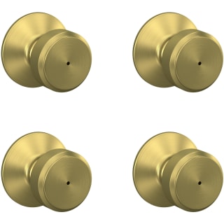 Schlage F40BWE608COL Satin Brass Bowery Privacy Door Knob Set with
