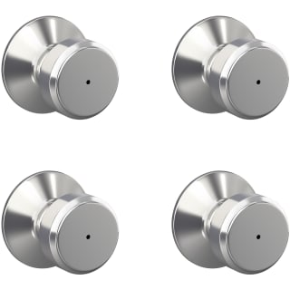 Schlage F40BWE625-4PACK Bright Chrome Bowery Privacy Door Knob Set