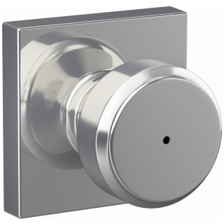 Schlage F40BWE625COL Bright Chrome Bowery Privacy Door Knob Set with Collins  Trim 