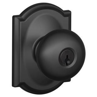A thumbnail of the Schlage F51-PLY-CAM Matte Black