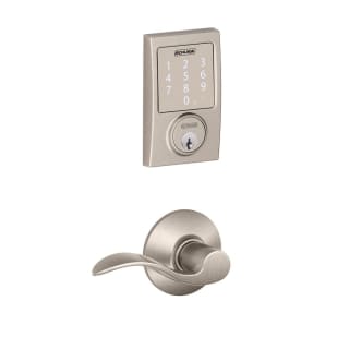 Schlage Camelot Touch Lock with Accent Lever - Satin Nickel