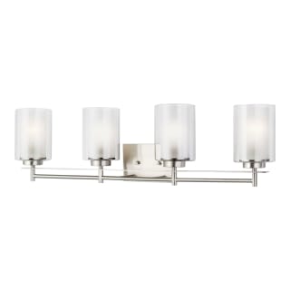 Sea Gull Lighting 4437304en3 962 Brushed Nickel Elmwood Park 4 Light 31 Wide Led Bathroom Vanity Light Lightingdirect Com