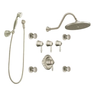 Showhouse By Moen Ts516 Chrome Triple Handle Vertical Spa Trim With 4 Body Sprays And Handshower From The Waterhill Collection Faucetdirect Com