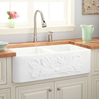 Signature Hardware 275452 White Thos Ivy 36 Double Basin Signature Hardware 275452 White Thos