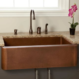 Single Bowl Copper Kitchen Sink Hammered Antique-Stock Clearance Sale