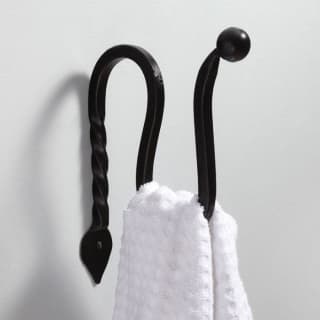 Signature Hardware 327512 Matte Black Powder Coat Gothic Wall Mounted Single Robe Hook Faucet