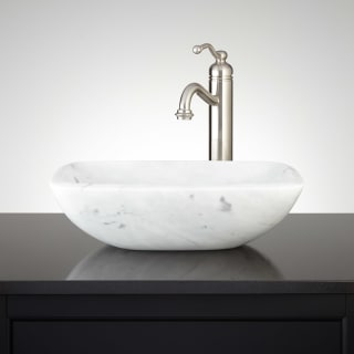 Signature Hardware 334820 2 Carrara Marble 17 Curved Rectangular