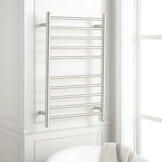 Signature Hardware 357959 Polished Stainless Steel Haydyn 20 Plug In Towel Warmer FaucetDirect