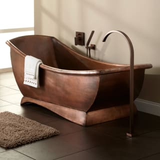 Copper on sale pedestal tub