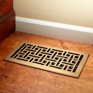 Signature Hardware 393391 Antique Brass Wicker Brass Floor