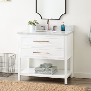 Signature Hardware 414640 White Robertson 36 Wood Single Vanity