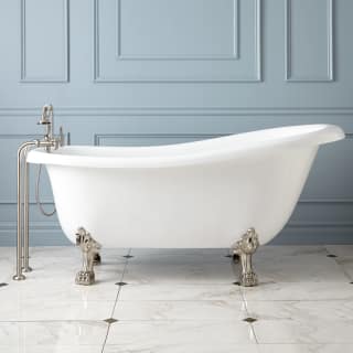 A thumbnail of the Signature Hardware 913512-68 White / Brushed Nickel Feet