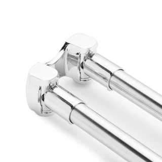 Signature Hardware 429641 Chrome 48 Curved Commercial Grade Double Shower Curtain Rod Faucet Com