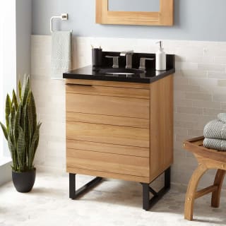 Signature Hardware 429899 Natural Teak Pfeiffer 24 Teak Wood Single Vanity Cabinet Choose Your Vanity Top And Sink Configuration Faucetdirect Com