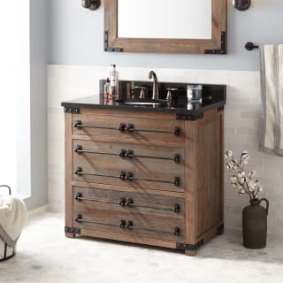 A thumbnail of the Signature Hardware 942285-8 Gray Wash Pine / Absolute Black Granite