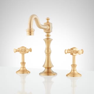 Signature Hardware 423397 Chrome Vintage Widespread Bathroom Faucet With Cross Handles And Pop Up Drain Assembly Faucet Com