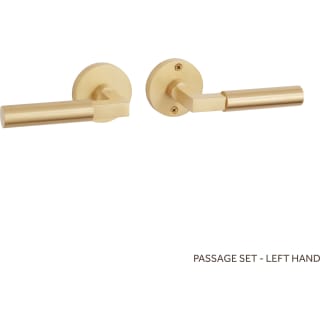 Signature Hardware 455533 Satin Brass Tolland Right Hand Solid Brass  Passage Door Knob Set with 2-3/4 Backset 