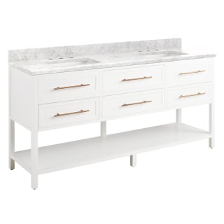 A thumbnail of the Signature Hardware 953332-72-RUMB-8 Bright White / Carrara Marble