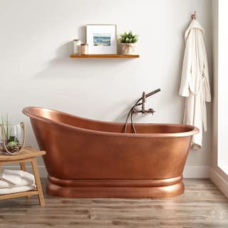 A thumbnail of the Signature Hardware 928206-59 Antique Copper Patina / White Drain