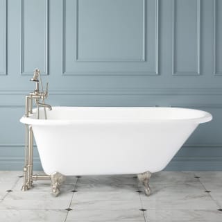 Signature Hardware 475613 White Oil Rubbed Bronze Feet Celine 57