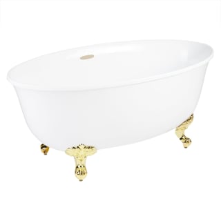 A thumbnail of the Signature Hardware 926727-59 White / Polished Brass Feet