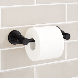 Signature Hardware 948295 Greyfield Wall Mounted Pivoting Toilet Paper Holder Matte Black Bathroom Hardware and Accessories Bathroom Hardware Toilet 476970