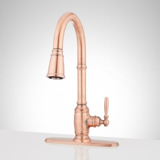 Copper Single Handle Pull-Down Kitchen Faucet with Deck Plate