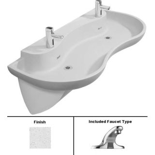 Sloan 16010695mwh Matrix White 50 Double Station Solid Surface