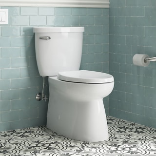 Sterling 402095 0 White Brella 1 28 Gpf Comfort Height Two Piece Elongated Toilet With Skirted Trapway And Left Hand Trip Lever Faucet Com