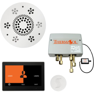 Thermasol Twp10ur Wht White Thermatouch Steam Shower Kit Includes 10 Control Panel Round Light And Sound Shower Head Round Steam Head And Digital Shower Valve Faucet Com