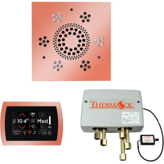 Thermasol Wspsus Cop Copper Signatouch Steam Shower Kit Includes Control Panel Square Light And Sound Shower Head And Digital Shower Valve Faucet Com