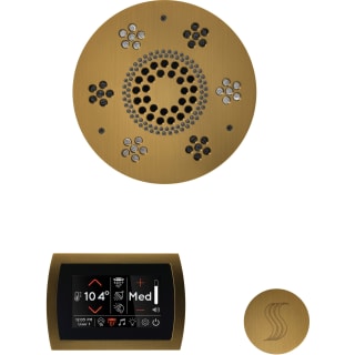 Thermasol Wstpsur Ab Antique Brass Signatouch Steam Shower Kit Includes Control Panel Round Light And Sound Shower Head And Round Steam Head Faucet Com