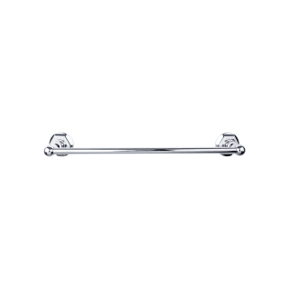 Top Knobs ED10PCB Polished Chrome Edwardian Bath 30 Inch Single Towel Bar Hex Backplate PullsDirect