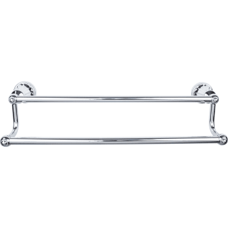 Top Knobs HUD7PC Polished Chrome Hudson Bath 18 Inch Double Towel Bar PullsDirect