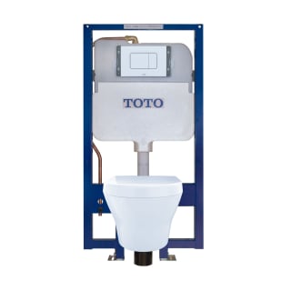 Toto Cwt437117mfg Wh White Mh One Piece D Shaped 0 9 1 28 Gpf Dual Max Toilet With 3 D Tornado Flush Technology And Copper Supply Line Faucet Com