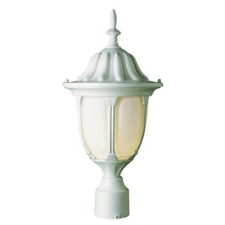 White globe outdoor post light deals