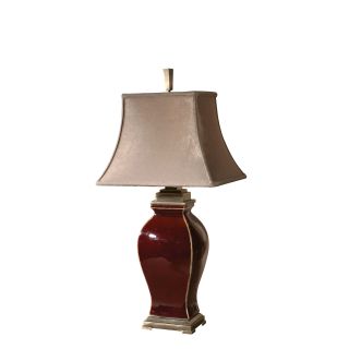 A thumbnail of the Uttermost 26684 Burgundy Ceramic With Bronze Metal Detail