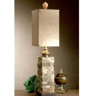 Andean Buffet Table Lamp w/ Ivory/Brown Stone Finish 30"H Uttermost 29093-1