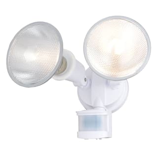 Vaxcel Lighting T0692 White Outdoor Security 2 Light 7 Wide Adjustable Outdoor Flood Light with Motion Sensor 180 Degree Beam Spread LightingDirect