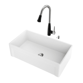 Vigo Vg15496 Stainless Steel Matte Black 33 Farmhouse Acrylic