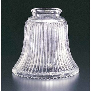 Volume Lighting GS 13 Clear Ribbed 4.5 Height Clear Ribbed Glass Bell Ceiling Fan Light Kit Shade LightingDirect