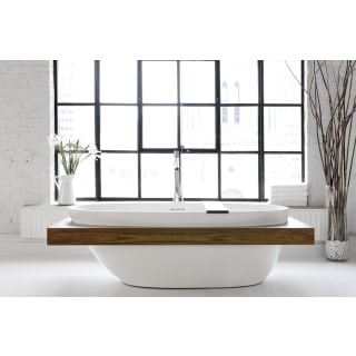 A thumbnail of the WETSTYLE BBE01-L-NT-S Apollo White Dual / Brushed Nickel Drain Trim / Walnut Natural Shelf