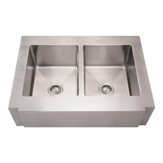 Whitehaus WHNCMAP3621EQ Brushed Stainless Steel Commercial Double Bowl ...