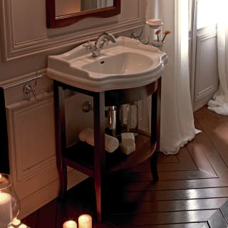 A thumbnail of the WS Bath Collections 1046 7350 Basin-Ceramic White, Stand-Walnut / 1 Hole