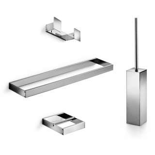 Ws Bath Collections Skuara 52891 G Polished Chrome Skuara Bathroom Package With Double Robe Hook Towel Bar Toilet Brush And Tissue Holder With Easy Glue Installation Faucet Com