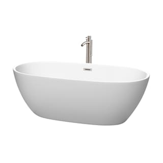 A thumbnail of the Wyndham Collection WCBTE306167ATP11 Matte White / Brushed Nickel Trim