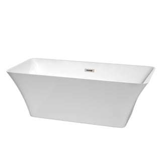 A thumbnail of the Wyndham Collection WCBTK150467 White / Brushed Nickel Trim