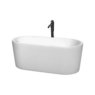 A thumbnail of the Wyndham Collection WCBTK151159ATP11 White / Shiny White Trim / Matte Black Faucet